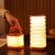 Ba suns Portable Paper Lamp,White Accordion Desk Lamp