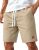 COOFANDY Mens Casual Shorts Summer Drawstring Chino Short 9 Inch Inseam Stretch