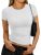 Trendy Queen Women’s Short Sleeve Crop Tops Soft Stretchy Basic Tees Non See-Thr