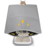 Double Layer Cat Litter Mat, 24×15 Inch Waterproof Litters Box Mat