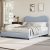 GarveeHome Boucle Queen Bed Frame with Upholstered Headboard