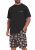 NUOKESASI Mens Pajamas Set Lightweight Summer Pjs Sleepwear Quick Dry Soft Comfy