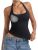PINKMSTYLE Sleeveless Halter Tops for Women Double Lined Backless Tank Top with