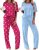 Ekouaer Womens Pajama Sets Summer Loungewear Scoopneck Night Shirts with Long Pa