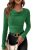 PRETTYGARDEN Women’s Long Sleeve Cowl Neck Ribbed Knit Spring Shirts Slim Fit Ru