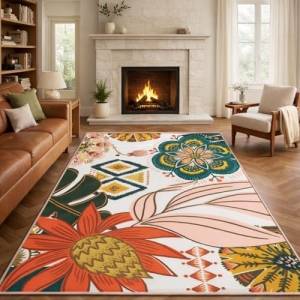 Tyrot Boho Floral Living Room Rug