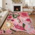 Tyrot Boho Floral 3×5 Washable Area Rug Flat Woven Ultra-Thin Low Pile Rug Non S