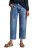 EVALESS Straight Leg Jeans for Women Mid High Waisted Frayed Distressed Baggy Pa