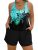 Arolina Plus Size Swimsuits Swim Rompers One Piece for Women Blue Floral