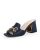 gihubafuil Womens Sandals Chunky Heel Peep Toe Slides Single Band Comfort Mules