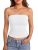 GKBK Womens Bandeau and Strapless Crop Top with Built in Bra Double Lined Padded