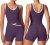SUUKSESS Women 2 Piece Workout Sets Built in Bra Yoga Tank Top High Waisted Tumm