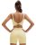 SUUKSESS Women Workout Set Twist Back Cami Bike Short(Pale Yellow,M)
