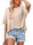 Dokotoo Women’s Oversized Short Sleeve T Shirt with Lace Pocket Soft Breathable