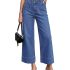 EasyGala Womens Cotton Short Sleeve Shirts Summer Boat Neck Crop Tops