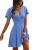RUMIA Dresses for Women Summer Work Modest Semi Formal Dress Wrap V Neck Sun Dre