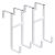 Dntorx Over Door Hook, 2 Pack Over Door Hanger with Dual Hook Heavy Duty White M