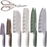 Astercook Knife Set, 13 Pieces Kitchen Knives Set with Healthy Anti-Rust Coating