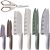 Astercook Knife Set, 13 Pieces Kitchen Knives Set with Healthy Anti-Rust Coating
