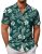 COOFANDY Mens Plam Tree Shirt Short Sleeve Button Down Hawaiian Shirt Summer Bea