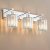 LKHF Brushed Chrome Crystal Bathroom Vanity Light