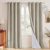 NICETOWN 100% Blackout Linen Curtains 96 inches Long