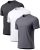 GEEK LIGHTING 3 Pack Rash Guard Shirt for Men Short Sleeve UV Protection Water S