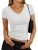 Trendy Queen Womens Short Sleeve V Neck Crop Shirts Basic Tops Buttery Soft Summ
