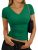 Trendy Queen Womens Short Sleeve V Neck Crop Shirts Basic Tops Buttery Soft Summ