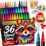ARTISTRO 36 Acrylic Paint Markers – Paint Pens for Drawing