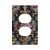 Jszwcy Decorative Outlet Covers Rococo Pink Floral Flower Gold Leaf 1 Gang Duple
