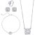 Tucnoeu 4pcs Cubic Zirconia Wedding Jewelry Sets for Bride Bridesmaid