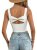 Dokotoo Summer Ribbed Tank Tops for Women Plus Size Backless Athletic Sleeveless