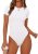 PRETTYGARDEN Body Suits for Womens Summer Tops 2026 Casual Short Sleeve Ribbed F