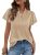 PRETTYGARDEN Women’s 2026 Summer Satin Blouses Dressy Casual Ruffle Cap Sleeve V