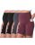 POSHDIVAH 4 Pack Black Black Grey Wine Maternity Yoga Shorts Over The Belly Summ