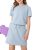 XMWEALTHY Girl Clothes Summer Outfits Pullover Crewneck Tops and Tennis Skirts w