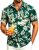 APPFULL Mens Hawaiian Shirt Short Sleeve Button Down Tropical Beach Shirts