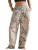 EXLURA Womens 100% Cotton Camo Pants High Waisted Straight Leg Baggy Denim Trous
