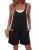 Ekouaer Rompers for Women Casual Loose Sleeveless Overalls Shorts Knit Jumpsuits