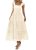 Lazysmile Womens Summer Maxi Dress Square Neck Ruffle Cap Sleeve Hollow Out Eyel