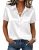 Zeagoo Satin Button Down Shirts for Women Silky Blouses Dressy Business Casual W