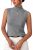 Arach&Cloz Women’s Cashmere Turtleneck Sleeveless Fall Work Tank Top Grey