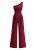 KIRUNDO One Shoulder Jumpsuits For Women Dressy Summer Formal One Piece Ribbed W
