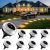 Solar Ground Lights 8 Pack Landscape Lighting 3000K Solar Lights Outdoor IP67 Wa