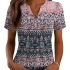 AKEWEI Womens 3/4 Sleeve Cotton Shirts Dressy Casual Summer Tunic Tops Flowy Irr