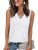 YESTTO Tank Tops for Women Summer V Neck T Shirts Sleeveless Tops Casual Loose F