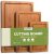 Zeawec 3-Piece Set Bamboo Cutting Board for Kitchen