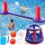 Jasonwell Pool Toys Games Set – 3 in 1 Pool Volleyball Net Basketball Hoop Ring