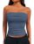 MASCOMODA Womens Strapless Tube Tops Summer Slim Fitted Bandeau Top Crop Cute Go